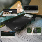 Naturehike Extra Wide GreenWild Camping Cot, Folding Lightweight Camp Cot Bed, Portable Sleeping Bed for Backpacking Travel Beach Home