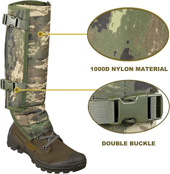 Skiguard Snake Guard Gaiters - Waterproof Chaps for Lower Legs, Bite Proof Guardz, Adjustable Size