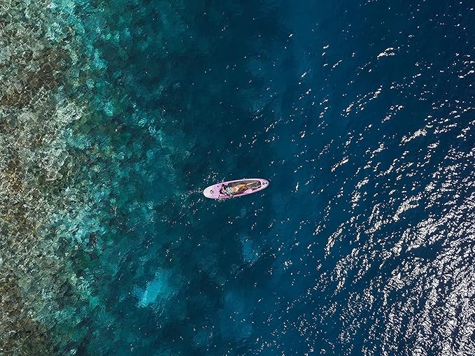 Crew Axel Inflatable Paddle Board 10’33’6” Extra Wide & Lightweight (18lb) Paddle Board – Premium SUP Set Includes 2 Bags, Floating Paddle, Camera Mount, 3 Fins, Dual Pump Kit