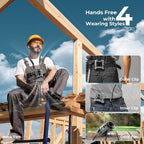 10000mAh Portable Waist Fan Clip On Belt, Max 40H Cooling, 5 Speeds 16000RPM, Rechargeable Hands-free Personal Wearable Neck Fan With Dual Clip & Flashlight for Outdoor Jobsite Camping Traveling