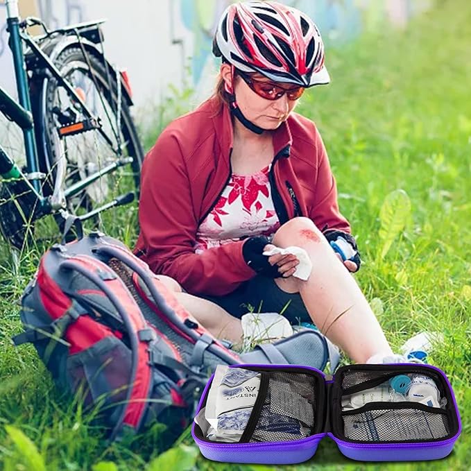 Car-Home Survival First-Aid Kit Emergency-Kit - Purple 273Piece Equipment Travel Supplies First Aid Set Home Essentials Camping Hiking YIDERBO