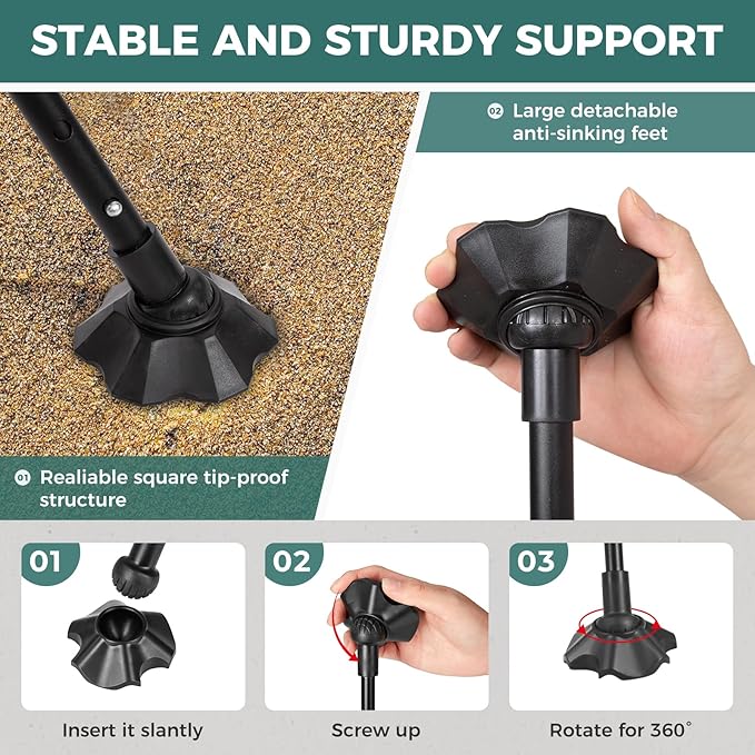 ATEPA UFO3.0 Backpacking Camping Chair, Ultralight Extra Wide Comfortable Folding Chairs 330lbs Heavy Duty Portable Hexagon Ergonomic Height Adjustable Seat with Anti-Sinking Feet for Hiking Outdoor