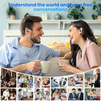 AI Translation Earbuds Real Time: OWS 3 in 1 Translator Earbuds for iOS & Android, Supporting 144 Languages with 60-Hour Battery Translator Headphones for Travel Business Meetings & Learning