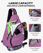 WATERFLY Sling Bag Crossbody Backpack: Over Shoulder Daypack Casual Cross Chest Side Pack