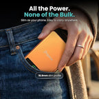 10K Magnetic Power Bank, Orange, Qi2 Certified 15W Wireless Charger, LCD Display, Solid-State Battery for Safer Travel, Ultra-Slim USB-C Fast Charging Portable Charger for iPhone 17/16/17