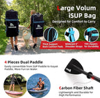 Abahub Inflatable SUP, Wide 10'6" x 31"/34" x 10'6" iSUP, Blue Standup Paddleboard with Adjustable SUP Kayak Paddle, for Yoga, Paddle Board, Kayaking, Surf, Canoe, Fishing