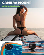 MOUSA 11'6“x35 Extra Wide Inflatable Stand Up Paddle Board, Stable Long SUP for 2 People/Family, Shoulder Strap, 3/5 Handles, 100L Backpack, All-Round Sup Board, Removeable Fin