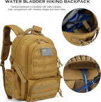 30L Military Tactical Backpack for Men 3 day Assault Pack Molle Daypack Army Hiking Rucksack (Khaki)
