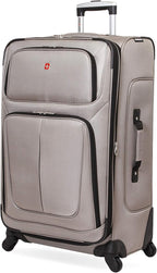 SwissGear Sion Softside Expandable Luggage, Pewter, Checked-Large 29-Inch