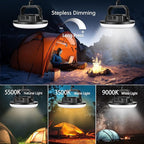 VAVOFO 2Pcs 4000LM 15,000mAh LED Camping Lantern Rechargeable, 3 Lighting Modes, 180LEDs ,Portable Tent Light with Magnet, IP65 Waterproof Hanging Light for Outdoor, Power Outages ,Hurricane（2Pcs）