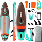 Niphean (Extra Large) Inflatable Paddle Board, SUP for 2+1 People/Family, Stand Up Paddle Board with (Beginner Friendly) StabilTrac Fin, Waterproof Phone Pouch, Paddle Boards for Adults, Gift Ideas