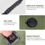 Unniweei Solar Portable Shower Bag, 5 Gal/20L Solar Heating Camping Shower Bag with Removable Hose&On-Off Switchable Shower Head, Compact Camping Shower for Camping, Hiking, Traveling, Beach Swimming