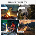 Ferro Rod Companion,High Resin Fatwood Fire Starter 4 Sticks,Waterproof Natural Tinder for Flint, Survival Gear Kit for Hiking, Camping, Bushcraft, Emergency Supplies