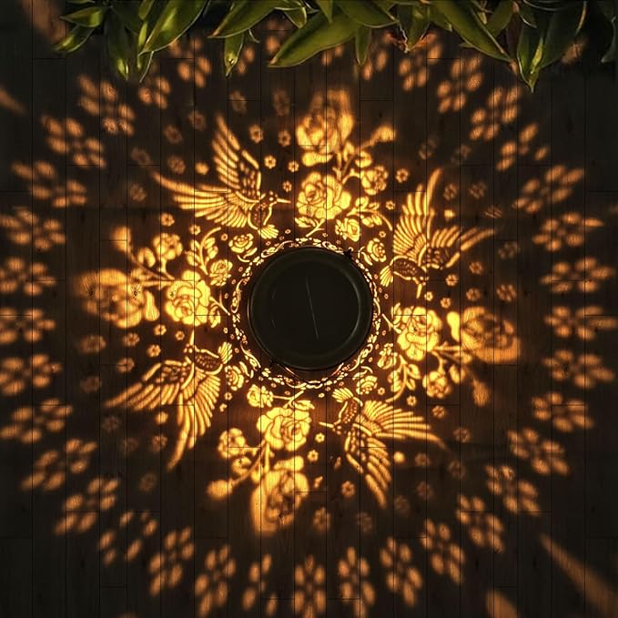 Solar Hummingbird Lanterns Outdoor Waterproof Birthday Gifts for Women Mom Grandma Garden Decor Hanging Solar Lights Metal Decoration Outside for Yard, Patio,Backyard,Porch