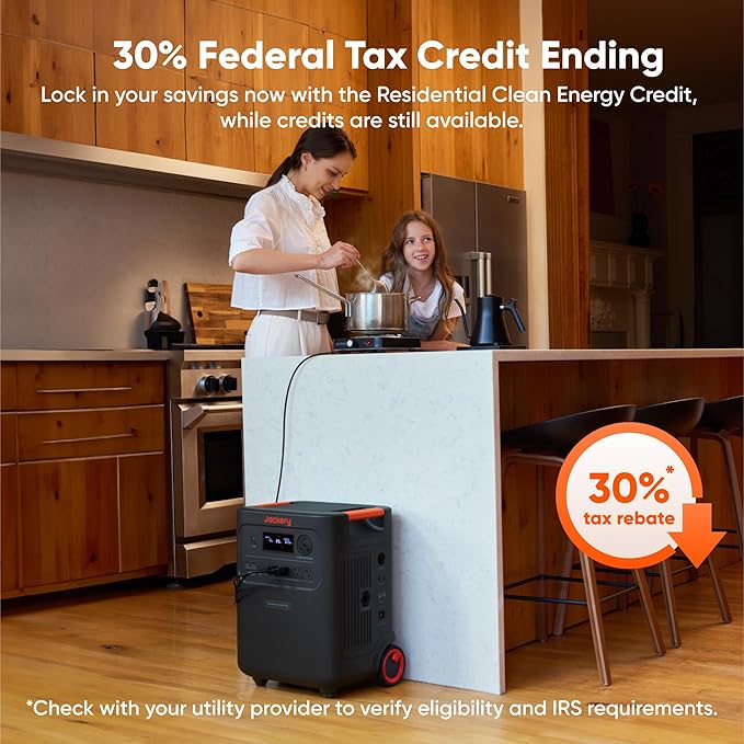 Jackery HomePower 3600 Plus Portable Power Station with Manual Transfer Switch, 3600W AC Output, 3584Wh LFP Solar Generator, Expandable up to 43kWh, Essential Home Backup for Home Use, Emergencies, RV