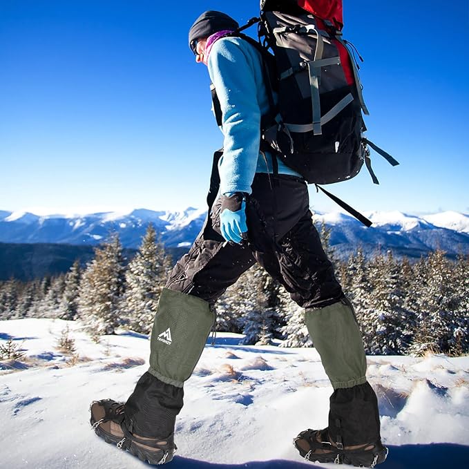 Gaiters for Hiking – Waterproof and Breathable Leg Gaiters for Women and Men Boots, Adjustable Lightweight Shoes Gaiters for Hunting, Hiking, Mountaineering, Snow Gaiters for Hiking Boots