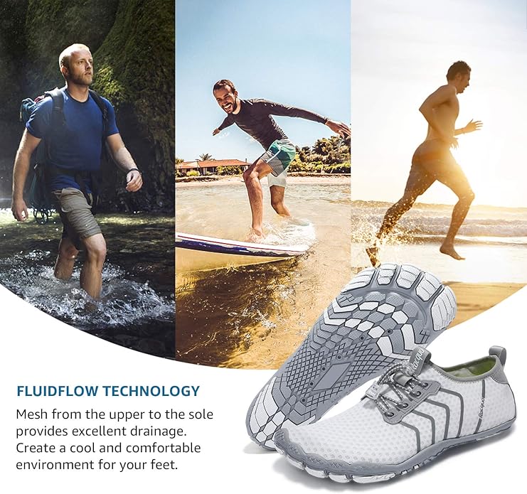 Racqua Water Shoes Quick Dry Barefoot Beach Aqua Sport Swim Surf Pool Hiking Diving Walking for Men Women