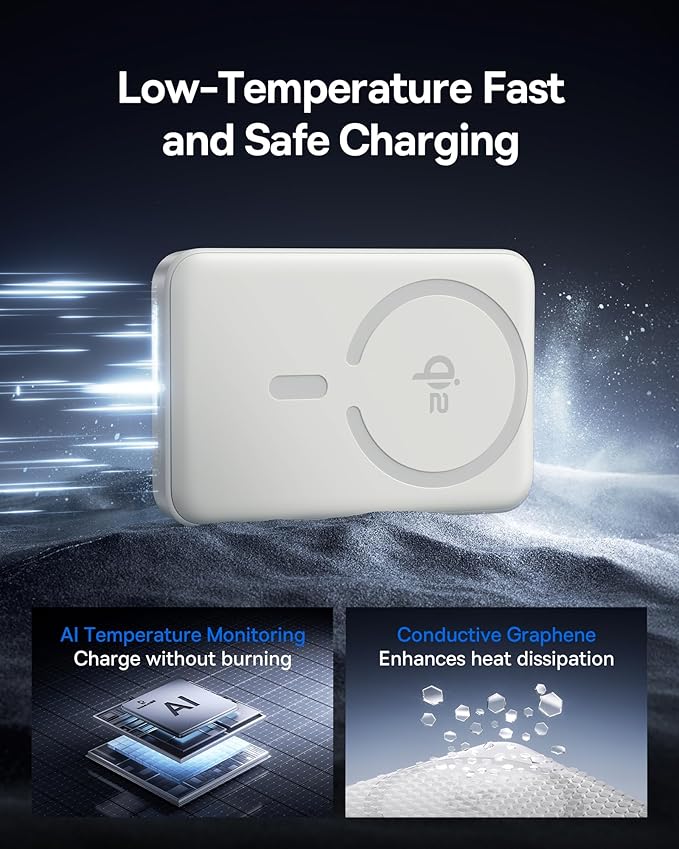 Baseus 45W Ultra Slim 10000mAh Power Bank Built-in Dual USB-C Cables Bundle with Qi2 Certified 15W Wireless Magnetic Power Bank 10000mAh with USB-C Cable 22.5W PD Charging