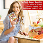 Dried Ramen Toppings Dehydrated Vegetables – 9 Mixed Vegetable Green & Red Bell Peppers, 12.35oz Natural Dried Veggie Flakes for Ramen Noodles, Camping Food Emergency Supply, Soups, Vegan