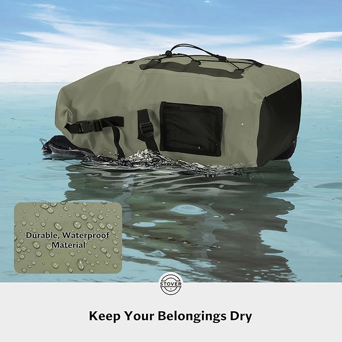 STOVER 5/10/25/30/40/55L Waterproof Backpack- Floating Dry Bag for Kayaking, Travel, Beach, Hiking, & Camping, Men/Women