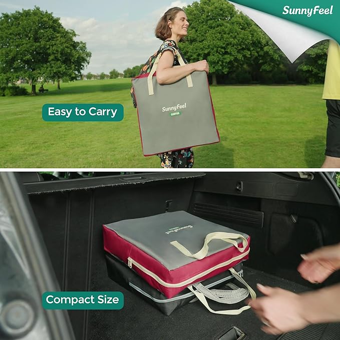 SUNNYFEEL Oversized Camping Directors Chair, Portable Folding Lawn Chairs for Adults Heavy Duty with Side Table,Pocket for Beach, Fishing,Picnic,Concert,Tailgating, Outdoor Foldable Camp Chair