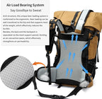 Hiking Backpack,30L +10L Extra Large Capacity Hiking Bag,Internal Frame Camping Backpack,Upgraded X-PAC Lightweight Sport Daypack Travel Backpacks Fit For Mountain Climbing Camping (Brown)