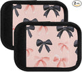 Pink Black Bows Luggage Handle Wrap for Suitcase Luggage Tags Handle Covers Identifiers Soft Decorations Travel Accessories 2 Pack