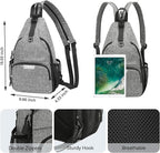 MOSISO Sling Backpack Travel Hiking Daypack, Crossbody Convertible Sling Bag with Front Pocket One Shoulder Chest Bag