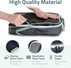 Set of 8 compression packing cubes for travel accessories- Expandable bags for clothing, toiletry, backpacks, organizing essentials (Black & Grey)