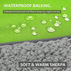 Tirrinia Large Waterproof Outdoor Blanket, Soft Warm Windproof Stadium Blanket with Sherpa Fleece and Foldable for Outdoor Sport, Baseball, Football, Beach, Concerts, Car