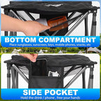 Bolosy 2 Pack Camping Stool Oversized Camping Foot Stool Ottoman Padded Camping Chair Foot Rest 450 lbs Heavy Duty Camp Stool Foldable Footrest