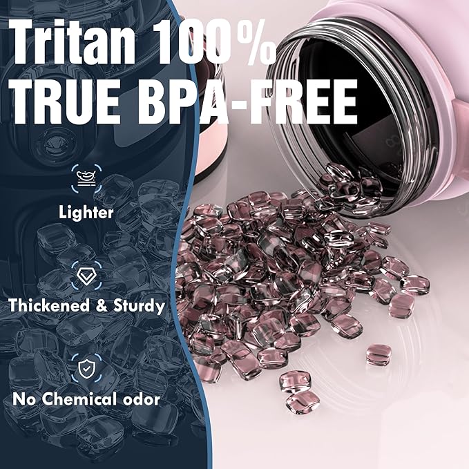 OLDLEY Water Bottle, 32oz Motivational Sports Water Bottle with Time Marker - Times to Drink - Tritan, BPA Free, Wide Mouth Leakproof, Peach (1 Bottle)