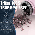 OLDLEY Water Bottle, 32oz Motivational Sports Water Bottle with Time Marker - Times to Drink - Tritan, BPA Free, Wide Mouth Leakproof, Peach (1 Bottle)