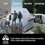 Waterproof Hiking Tent for Backpacking – 2/3/4 Person Easy Up Camping Tent, PU5000mm All Season Windproof Tent for Winter, Cold Weather, Outdoor Hiking & Freestanding Shelter for Mountain Camping