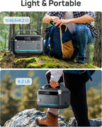 Portable Power Station 90,000mAh, 288Wh LiFePO4 Battery Backup w/ 2× 350W (600W Surge) 110V Pure Sine Wave AC Outlets, Solar Generator for Home Backup, CPAP, RV, Camping, Off-Grid & Emergency Power