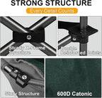 Colorsoul Oversized Heated Camping Chairs Heavy Duty, Fully Thick Padded Heated Chairs for Outdoor Sports, Heated Folding Chair for Adults Support 450lbs, 3 Heat Levels, Battery NOT Included