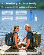 Waterdrop Gravity Water Filter Straw, Camping Water Filtration System, Water Purifier Survival for Travel, Backpacking and Emergency Preparedness, 1.5 gal Bag, 5 Stage Filtration, Pack of 1