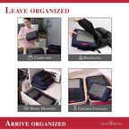 Compression Packing Cubes for Travel Organizers with Double Zipper, LeanTravel