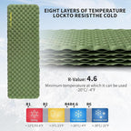 Naturehike 25oz Ultralight Sleeping Pad, Insulated Inflatable Sleeping Pad 4.6R, Lightweight Sleeping Mat for Camping, Hiking, Backpacking, with Air Pump Sack