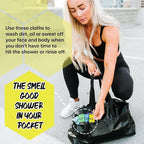 Body Cleansing Wipes - Original Biodegradable Natural Disposable Wipes, Individually Wrapped for the Gym, Workout, Hiking, Travel, and Sport, Citrus 12-Count…