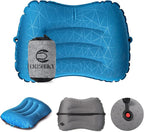Camping Pillow - Inflatable Pillow - Travel Pillows for Backpacking & Airplane, Lumbar Support 2.0 Blow Up Pillow, Ultralight Compressible, Comfortable, Ergonomic Pillows