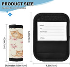 Burbuja Cats Luggage Handle Wrap Neoprene Comfort Handle Covers Suitcase Tag Identifier for Travel Accessories, 4 Pack