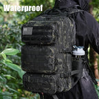 Military Tactical Backpack 50L Large Day Backpack for Men Molle Army 3 Days Assault Pack Bug Out Bag Water Resistant and Heavy Duty Hiking Treeking Rucksack - Black Camo