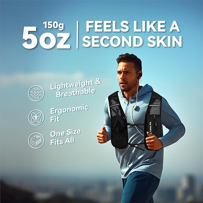 XBT Hydration Pack with 2L Water Bladder – Lightweight Running Vest for Men & Women – Adjustable, Breathable, Reflective Hydration Backpack for Hiking, Cycling, Trail Running,Marathon