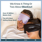 MyHalos® Sleep Mask - Eye Masks for Sleep - 100% Blackout Sleeping Mask for Women, Men & Side Sleepers - 3D Sleeping Eye Mask for Zero Pressure - Award Winning Design, Eyelash Friendly & Breathable