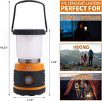 LED Camping Lantern Rechargeable, 1800LM, 4 Light Modes, 4400mAh Power Bank, IP44 Waterproof, Perfect Lantern Flashlight for Hurricane, Emergency, Power Outages, Home and More, with USB Cable (2 Pack)