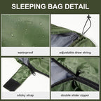 Tudomro 2 Pcs Camping Sleeping Bag for Adults, Lightweight Packable Waterproof Camping Gear Equipment to Keep Warm for Spring Summer Fall Indoor Outdoor Backpacking Hiking Travel