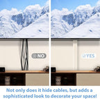 Cord Hider Wall for 4-7 Wires, Cable Management Kit, X-Large 72in Cord Organizer Wall, TV Cable Hider Wire Hider for Wall Hide Cords Wall Mounted TV, Cable Raceway Beige, W1.5in H0.8in