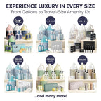 Aqua Organics Amenity Kit | Boxed Hotel Toiletries Bulk Set | 1 oz Shampoo, Conditioner, Lotion, Body Wash & Bar Soap | 300 Sets per Case