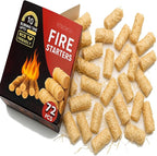 Fire Starter, 72 PCS Odorless Natural Fire Starters for BBQ, Easy to Ignite, Firestarter for Grill, Campfires, Chimney Charcoal, Indoor & Outdoor Fire Pit, Smoker, Fireplace, Wood Stove, Tumbleweeds